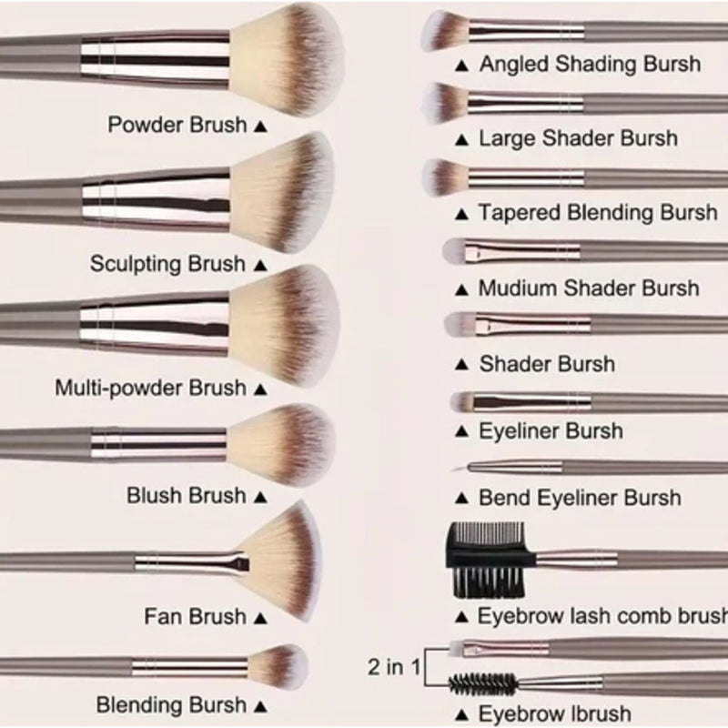 Kit 10 Pincéis de maquiagem