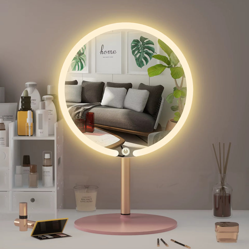 Espelho de mesa com led